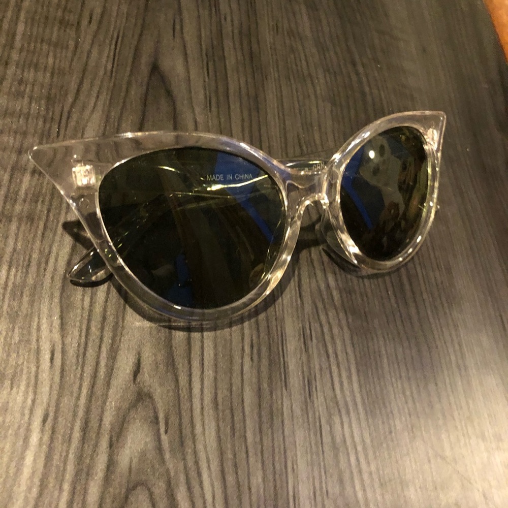 Clear cat eye sunglasses